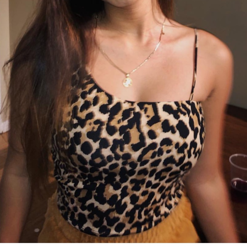 Cheetah print tank top